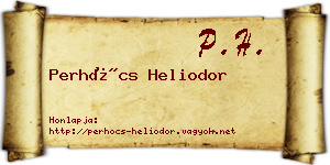 Perhócs Heliodor névjegykártya